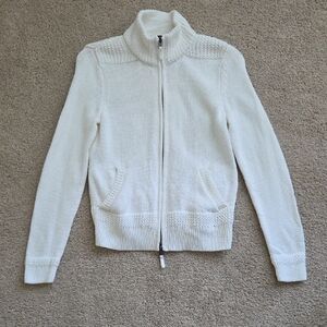 Tyler Boe White Textured Knit Sweater